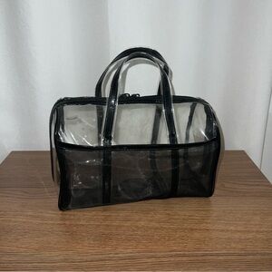 Clear Transparent Black Tote Handbag | Stadium & Event Ready